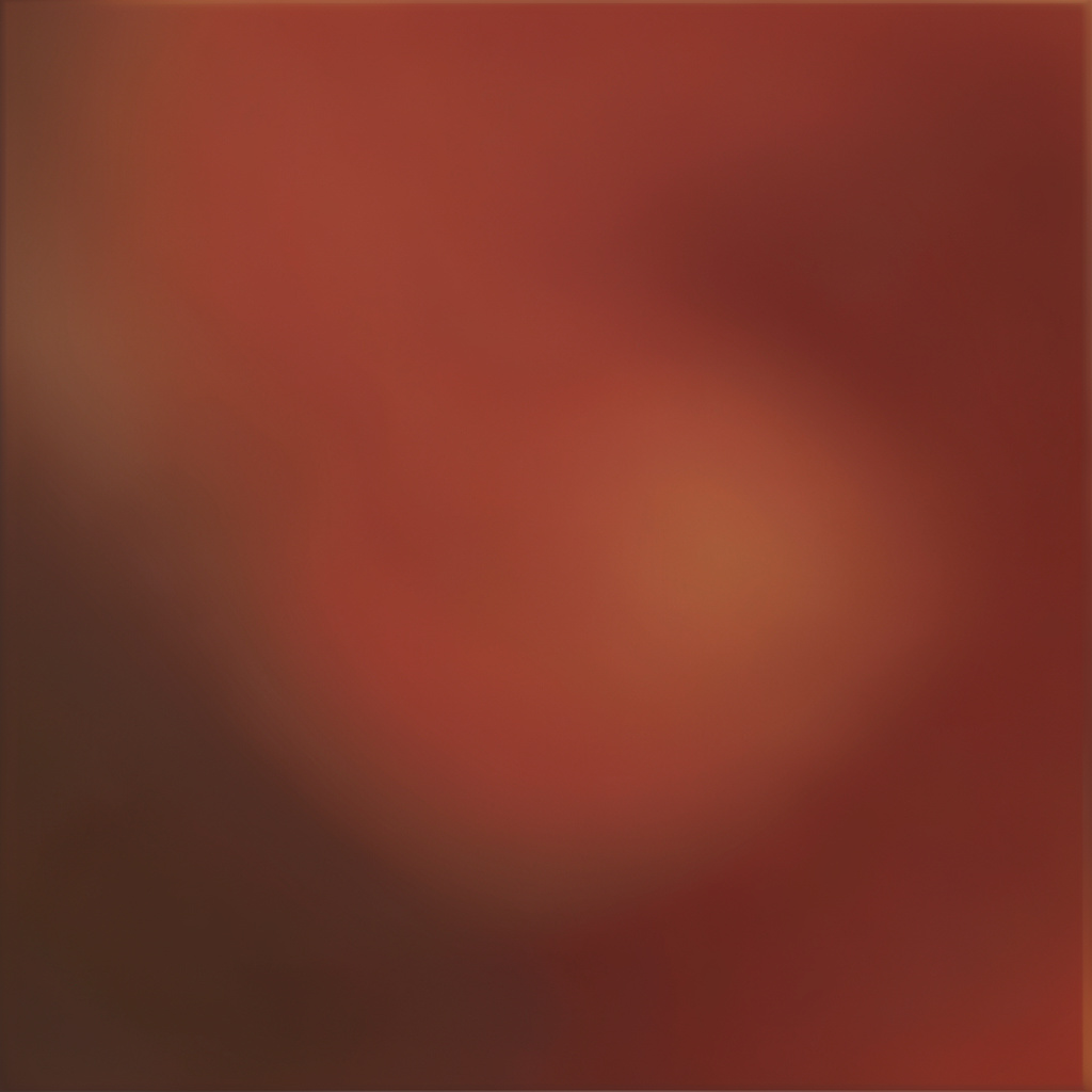 Small abstract square with warm earthy red and shadow tones